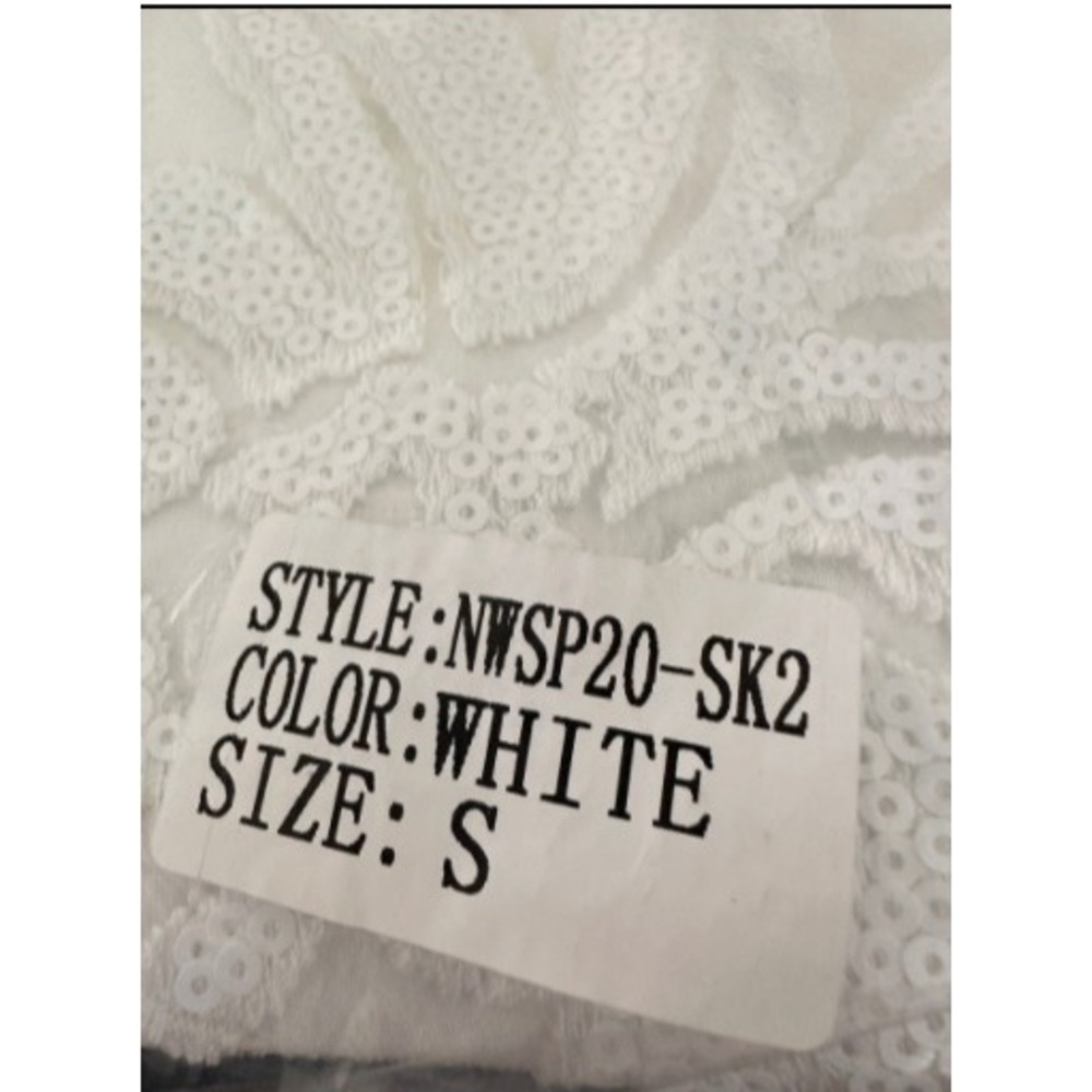 White Lace Ruffle Mini Skirt - Picture 6 of 6